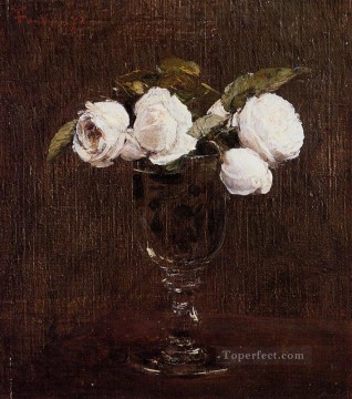 Henri Fantin Latour Painting - Vase of Roses Henri Fantin Latour
